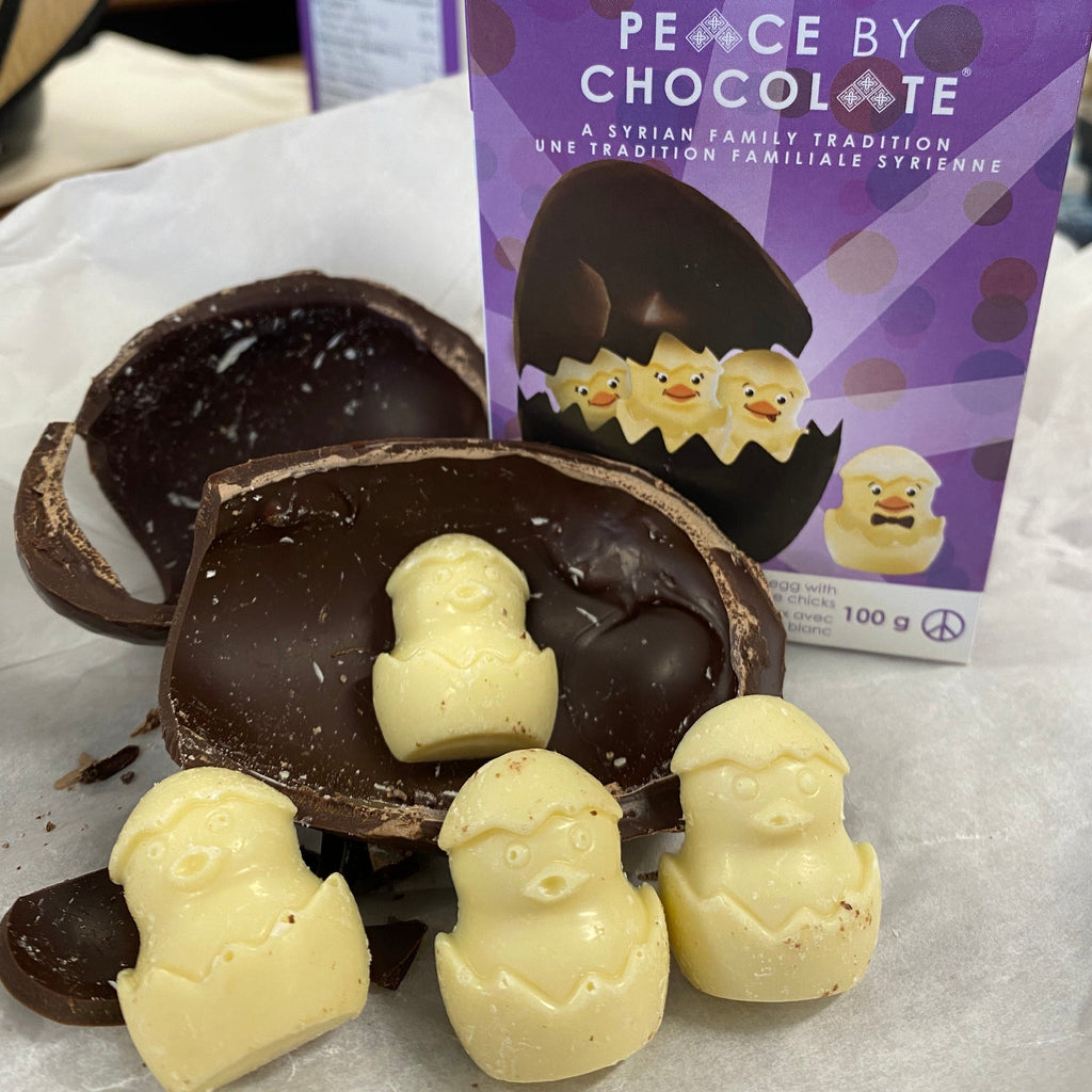Dark Chocolate Easter Egg with Chicks