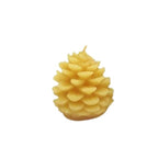 Bougie en cire d'abeille en forme de pomme de pin - Petite