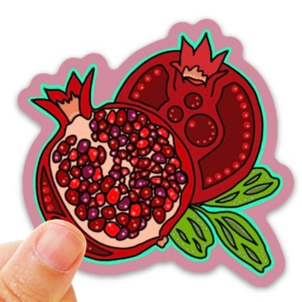 Pomegranate Vinyl Sticker