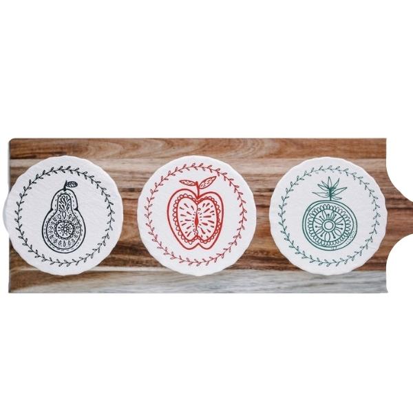 Reusable Fabric Bowl Covers - Fruit Set of 3 (Mini)