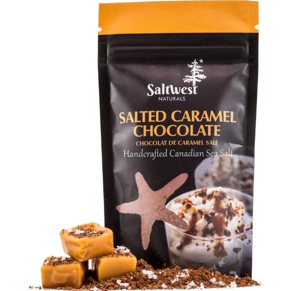 Chocolat au caramel salé et sels de mer