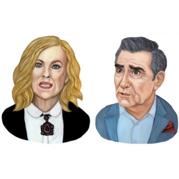 Schitt's Creek Magnet Set - Moira & Johnny Rose
