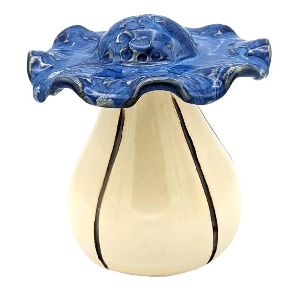 Stoneware Fruit Fly Trap - Blue Cap