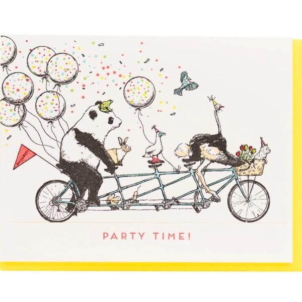 Tandem Bike Party Card