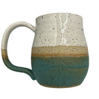 Tasse turquoise et blanche