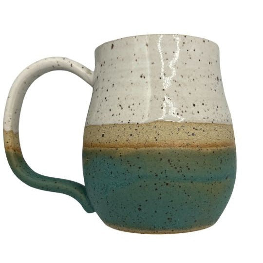 Tasse turquoise et blanche
