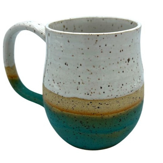 Tasse turquoise et blanche