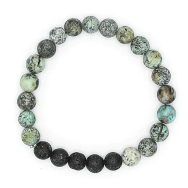 Volcanic Lava Rock Diffuser Bracelet - Turquoise