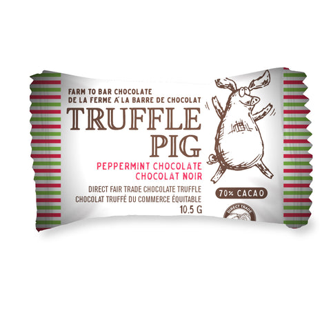 Single Truffle Piglet - Dark Peppermint Chocolate