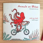 Animals on Bikes (Jungle to Sea) Colouring Book (Final Sale) - Amelie Legault