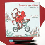 Animals on Bikes (Jungle to Sea) Colouring Book (Final Sale) - Amelie Legault