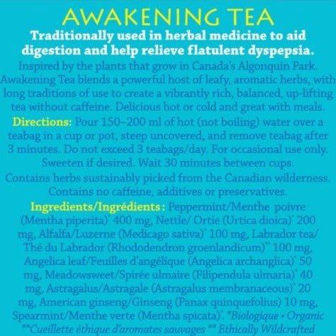Awakening Herbal Tea - Algonquin Tea Company