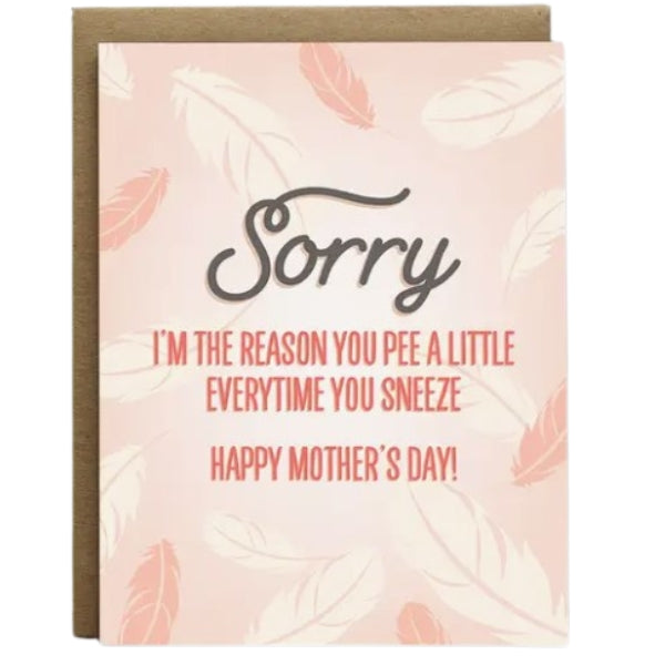 Pee A Little Mother's Day Card