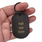 Leather Key Chain - Bad Ass Babe