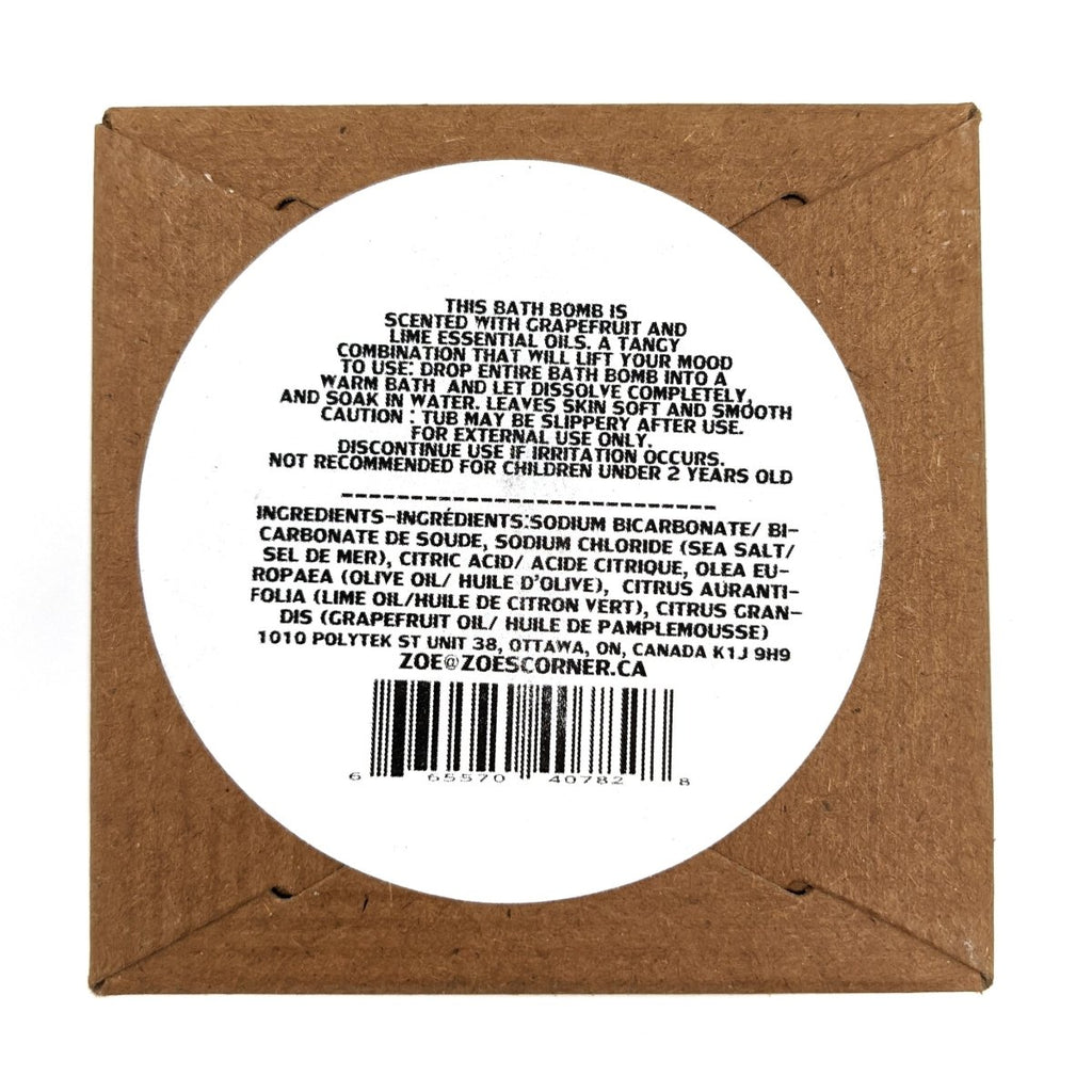 Bath Bomb - Grapefruit Lime (Final Sale) - Zoe's Corner