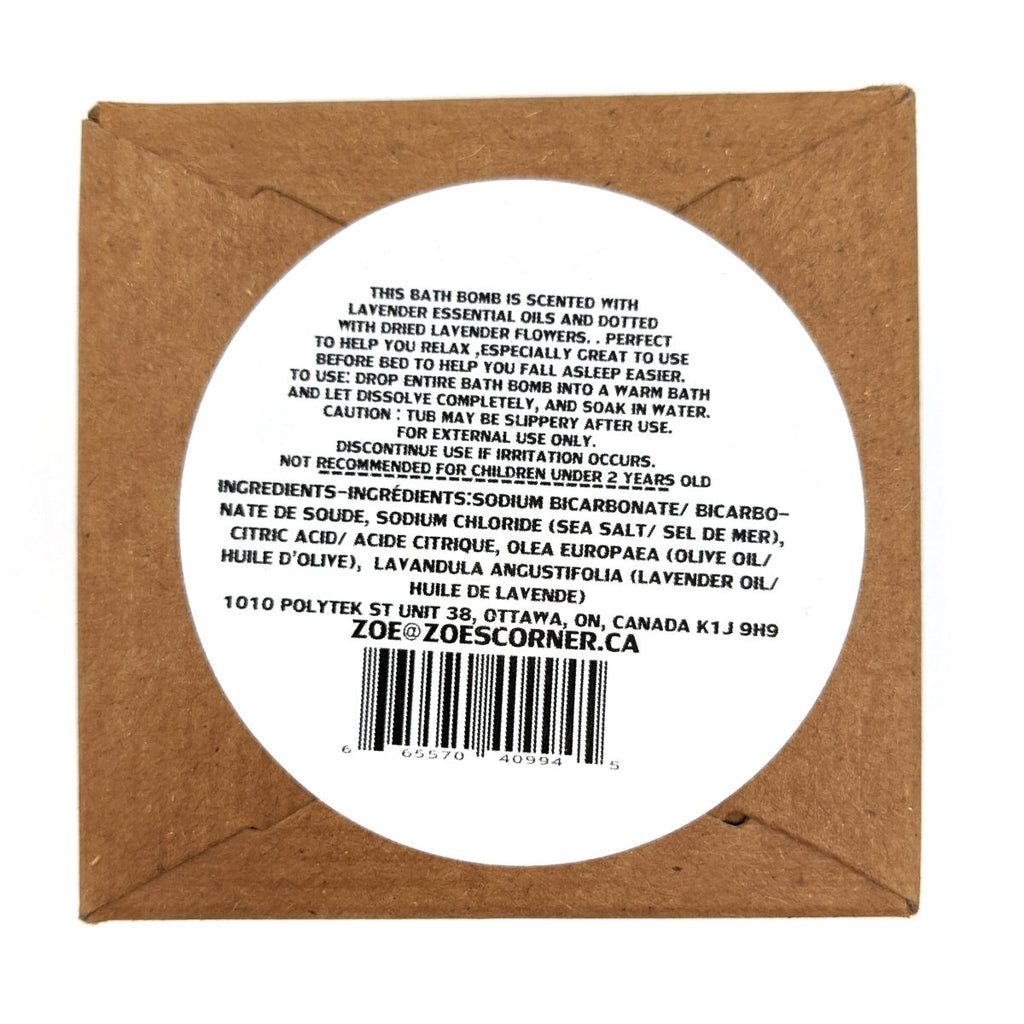 Bath Bomb - Lavender Flowers (Final Sale) - Zoe's Corner