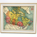 BC to Ontario Connecting Hearts Map - Sadie & June