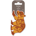 Sticker of an Indigenous art-style bear.