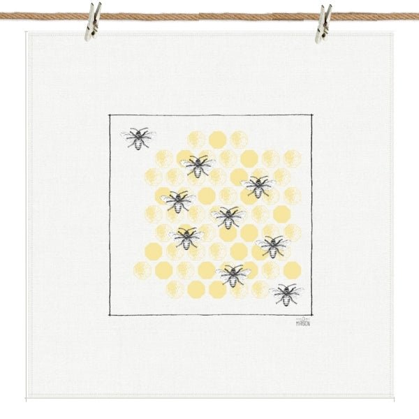 Bees Tea Towel - petits mots
