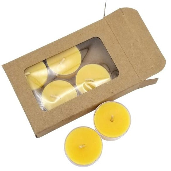 Beeswax Tealight Candles (Set of 6) - Lucky Clover Candles