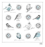 Birds Tea Towel - petits mots