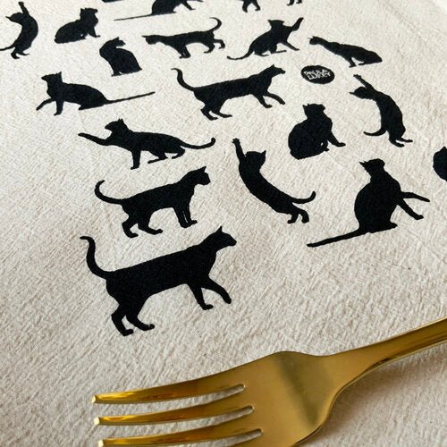 Black Cat Tea Towel - HAVYN