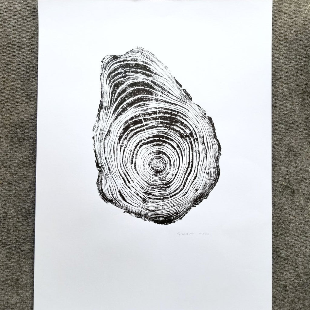 Black Log Print - Pine (18" x 24") - NaCoille