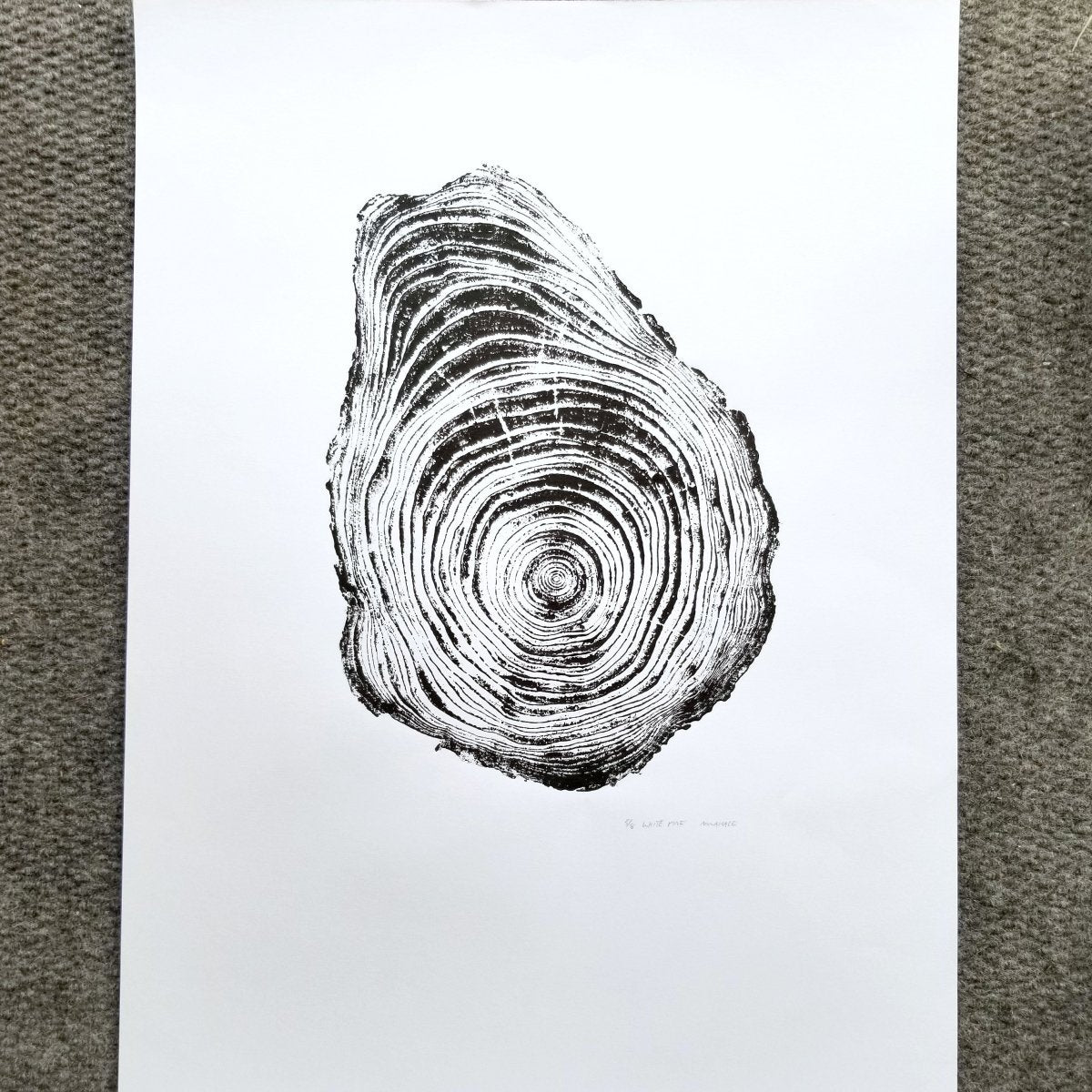 Black Log Print - Pine (18" x 24") - NaCoille