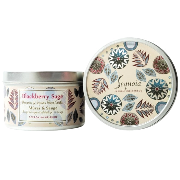 Bougie de soja et de cire d’abeille à la mûre et à la sauge