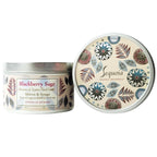 Bougie de soja et de cire d’abeille à la mûre et à la sauge