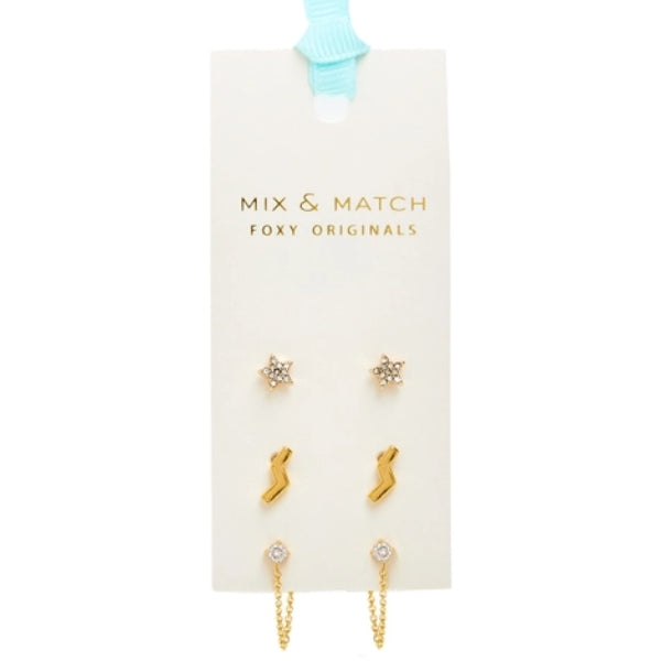 Mix and Match Stud Earring Set - Bowie