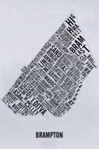 Brampton Word Map (20" x 26") Slightly Damaged (FINAL SALE) - Alexandre Laquerre