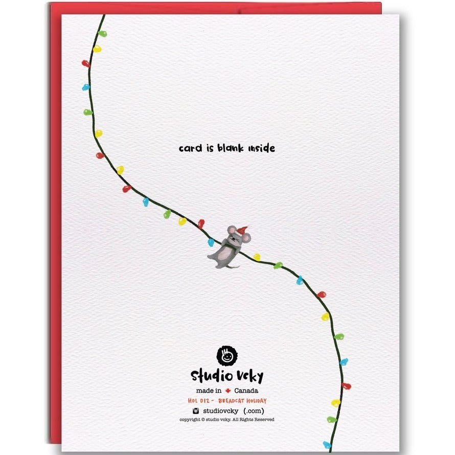 Breadcat Happy Holidays Card - Studio Vcky