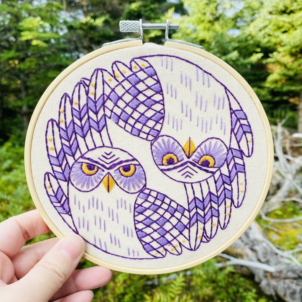 Burrowing Owls Embroidery DIY Kit - Hook, Line & Tinker
