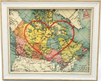 Canada Stitched Heart Map - Sadie & June