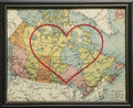 Canada Stitched Heart Map - Sadie & June