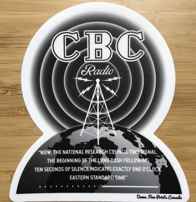 CBC Radio Time Signal Sticker - Damn Fine Prints