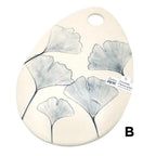 Ceramic Cheese Platter - Blue - Nature Imprint