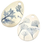 Ceramic Cheese Platter - Blue - Nature Imprint