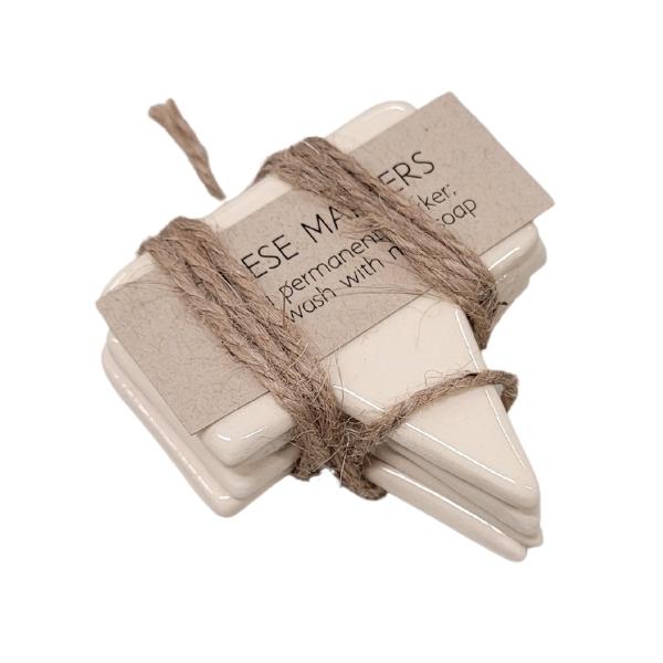 Marqueur de fromage en céramique, lot de 4