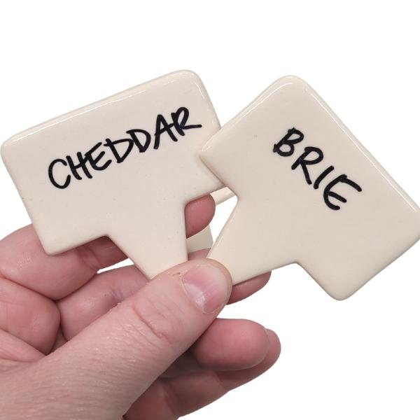 Marqueur de fromage en céramique, lot de 4