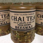 Chai Tea Beeswax Candle - Lucky Clover Candles
