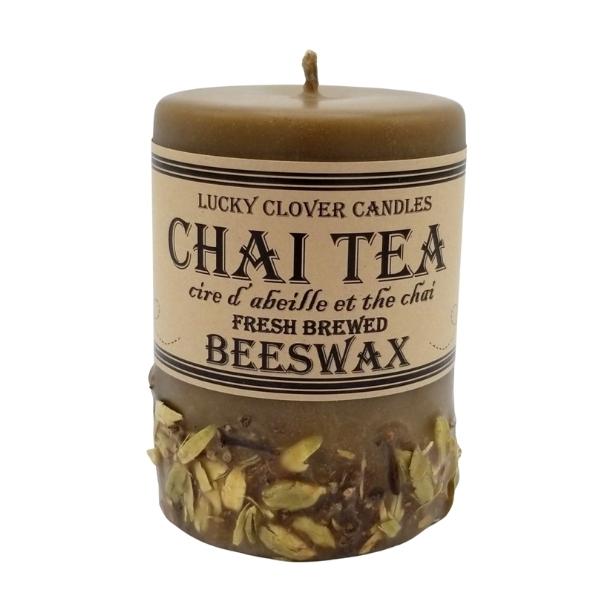 Chai Tea Beeswax Candle - Lucky Clover Candles