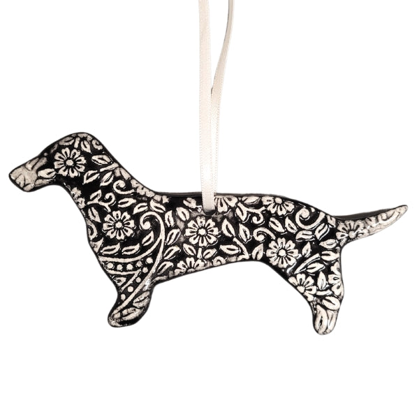 Ornement En Céramique Chien teckel