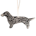 Dachshund Dog Ceramic Ornament