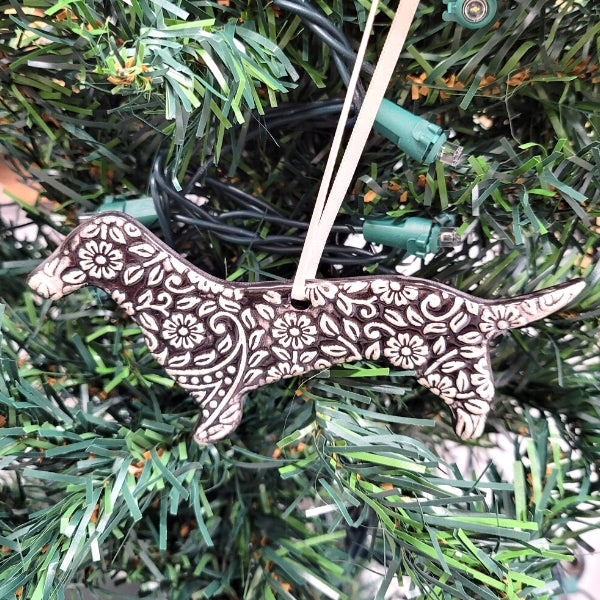 Ornement En Céramique Chien teckel