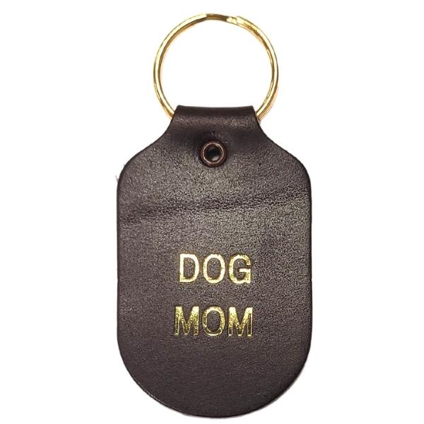 Leather Key Chain - Dog Mom