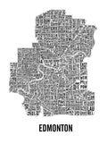 Edmonton Word Map (12" x 18") - Alexandre Laquerre
