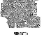 Edmonton Word Map (12" x 18") - Alexandre Laquerre