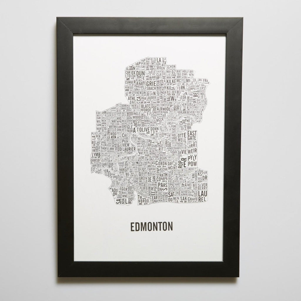 Edmonton Word Map (12" x 18") - Alexandre Laquerre